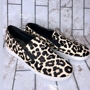 Michael Kors Leopard Print CalfHair Slide on Sneaker Size 8